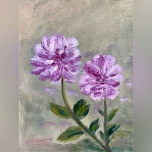 Peaceful Peonies Abstract on Canvas One of A Kind